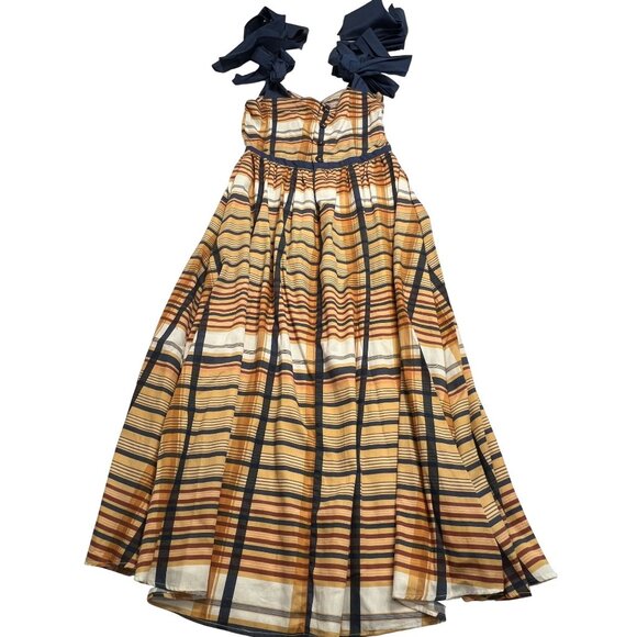 IQ Collection Tie Shoulder Dress in Orange - Picture 3 of 4